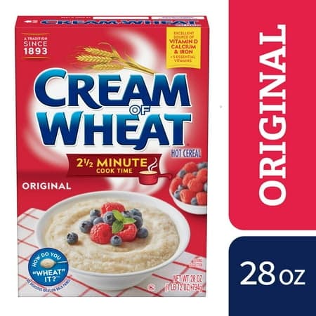 Picture of Cream of Wheat 2.5 Minute Hot Cereal, Original Flavor, Kosher, Shelf-Stable, 28 oz Box