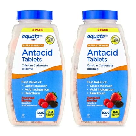 Picture of Equate Ultra Strength Antacid Chewable Tablets Assorted Berries, Twin Pack 160 Count