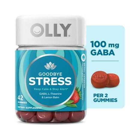 Picture of OLLY Goodbye Stress Gummy, Stress Support, GABA, L-Theanine, Lemon Balm, Chamomile, Berry, 42 Ct