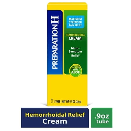 Picture of Preparation H Maximum Strength Hemorrhoid Cream With Aloe for Soothing Relief, 0.9 Oz