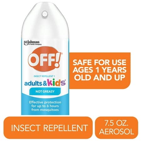 Picture of OFF! Insect Repellent Aerosol for Adults & Kids, Fragrance-Free Bug Spray for Everyday Protection from Mosquitoes, 7.5 oz