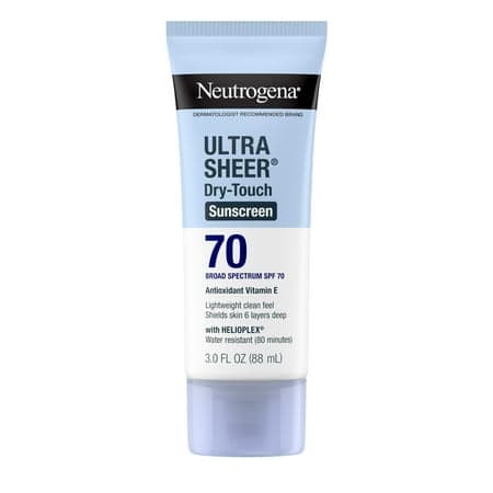 Picture of Neutrogena Ultra Sheer SPF 70 Body Sunscreen Lotion, Travel Size Sun Care, 3 fl oz