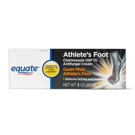 Picture of Equate Athlete's Foot Clotrimazole USP 1% Antifungal Cream, 2 oz, Compare to Lotrimin® AF Active Ingredient
