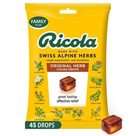 Picture of Ricola Original Herb Soothing Cough Drops - Throat Relief & Cough Suppressant, 45 Count