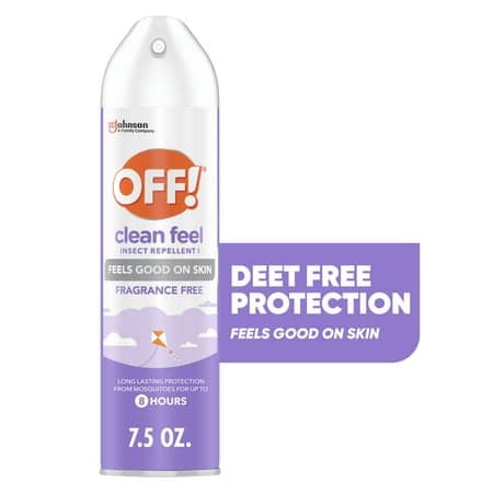 Picture of OFF! Clean Feel 20% Picaridin Insect Repellent I Aerosol, Fragrance Free, 7.5 oz