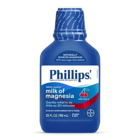 Picture of Phillips' Milk of Magnesia Liquid Laxative, Wild Cherry Flavor, Constipation Relief, 26 Fluid Ounces