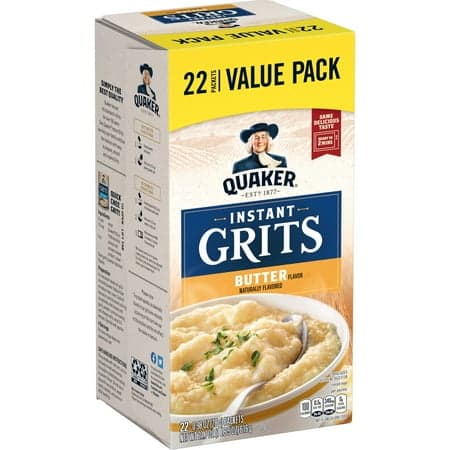 Picture of Quaker Butter Naturally Flavored Instant Grits, 0.98 oz 22 Count