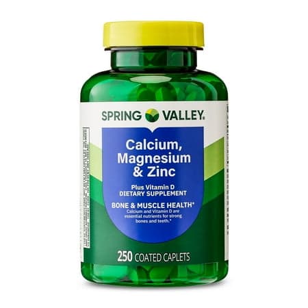 Picture of Spring Valley Calcium, Magnesium & Zinc Plus Vitamin D3 Coated Caplets, 250 Count