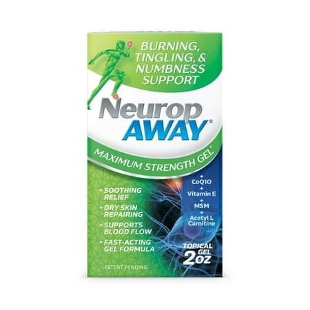 Picture of NeuropAWAY® Maximum Strength Gel 2oz; Patented Nerve Support formula for occasional Burning, Tingling, & Numbness support.