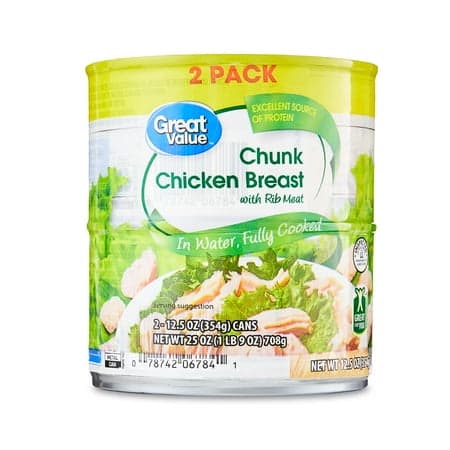 Picture of Great Value Chunk Chicken Breast, 12.5 oz, Can, (2 Pack)