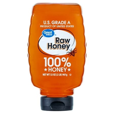 Picture of Great Value, Raw Honey, 32 oz Plastic Inverted Bottle, No Allergens