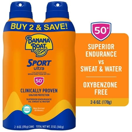 Picture of Banana Boat Sport Ultra Sunscreen Spray Twin Pack, SPF 50, 6 oz