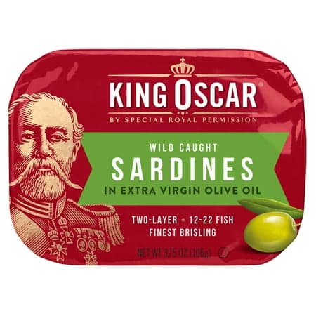 Picture of King Oscar Wild Caught Sardines in Extra Virgin Olive Oil 3.75 oz