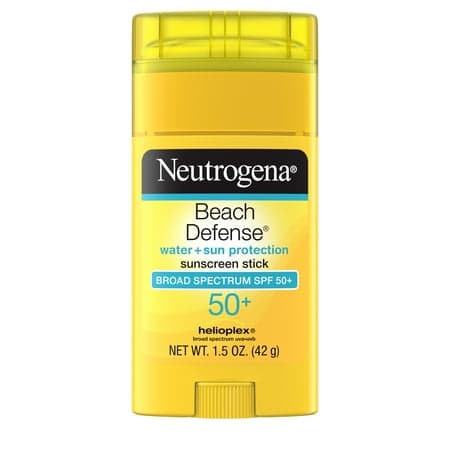 Picture of Neutrogena Beach Defense SPF 50+, Face Sunscreen Stick, Travel Size Sun Care, 1.5 oz