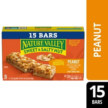 Picture of Nature Valley Sweet and Salty Nut Granola Bars, Peanut, 15 Bars, 18 oz