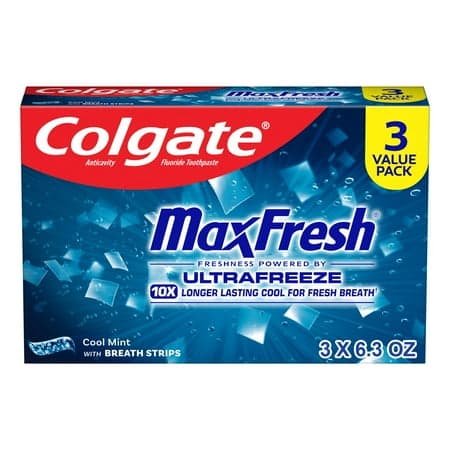 Picture of Colgate MaxFresh Cool Mint Toothpaste, 3 Pack, 6.3 oz