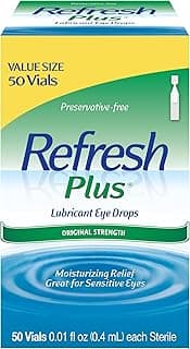 Picture of Lubricating Eye Drops, Refresh Plus, 0.5%, 0.01 oz., 50 ct.