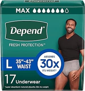 Picture of Depend Men's Disposable Underwear Pull-Up, Large, 17 ct.