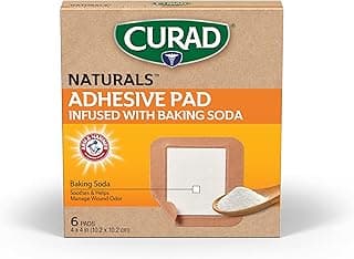 Picture of Bandages, Curad NaturalsTM Fabric with Baking Soda, 4" x 4", 6 ct.