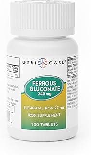 Picture of Ferrous Gluconate Iron Supplement, 240 mg., 100 ct.