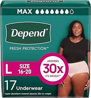 Picture of Depend Women's Disposable Underwear Pull-Up, Large, 17 ct.