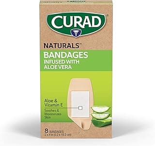 Picture of Bandages, Curad NaturalsTM Fabric with Aloe and Vitamin E, 2" x 4", 8 ct.