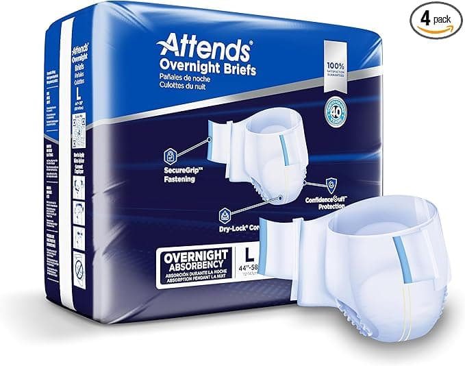 Picture of Attends Premier Disposable Underwear Pull-Up, Maximum Overnight Absorbency, Large, 44" to 58", 16 ct.