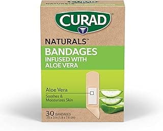 Picture of Bandages, Curad NaturalsTM Fabric with Aloe and Vitamin E, 3/4" x 3", 30 ct.
