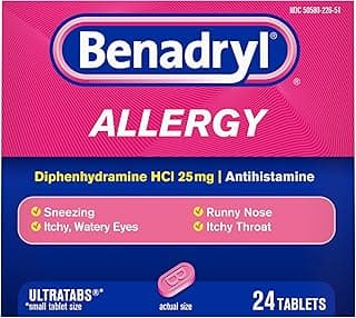 Picture of Benadryl Allergy Tablets, 25 mg., 24 ct.