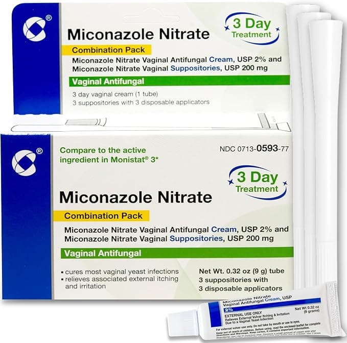 Picture of Miconazole (Vaginal Antifungal 3-Day Cream with Applicator), 2%, 0.32 oz.