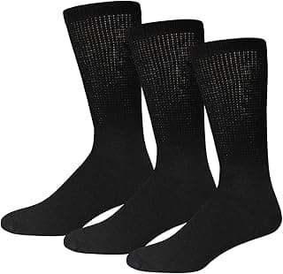 Picture of Diabetic Socks, Black, Medium, 3-pack, 1 ct.