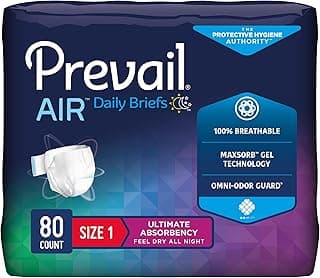 Picture of Prevail AirTM Stretchable Ultimate Plus Absorbency Briefs, Size 1
