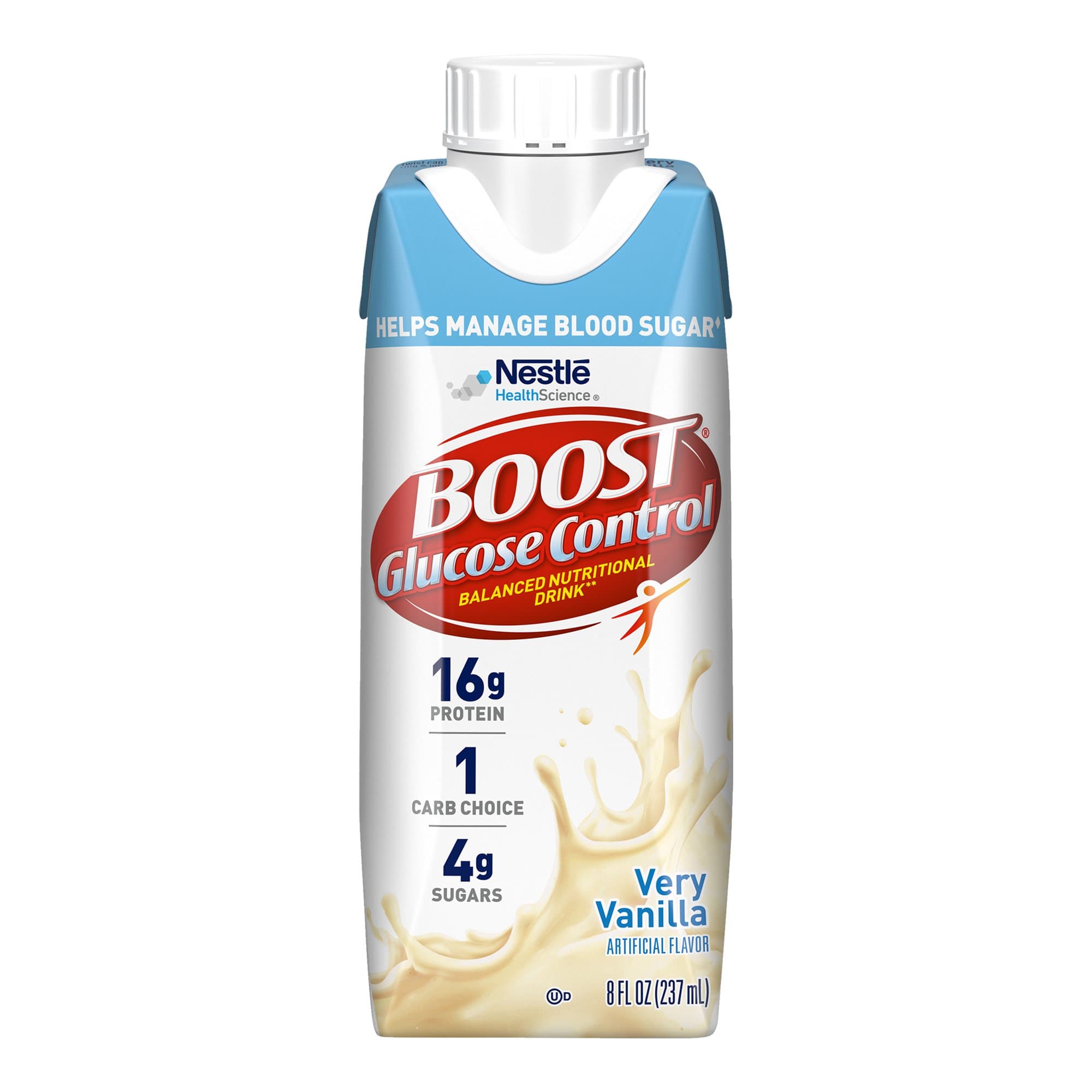 Picture of Boost Glucose Control Vanilla Balanced Nutritional Drink, 8-ounce carton