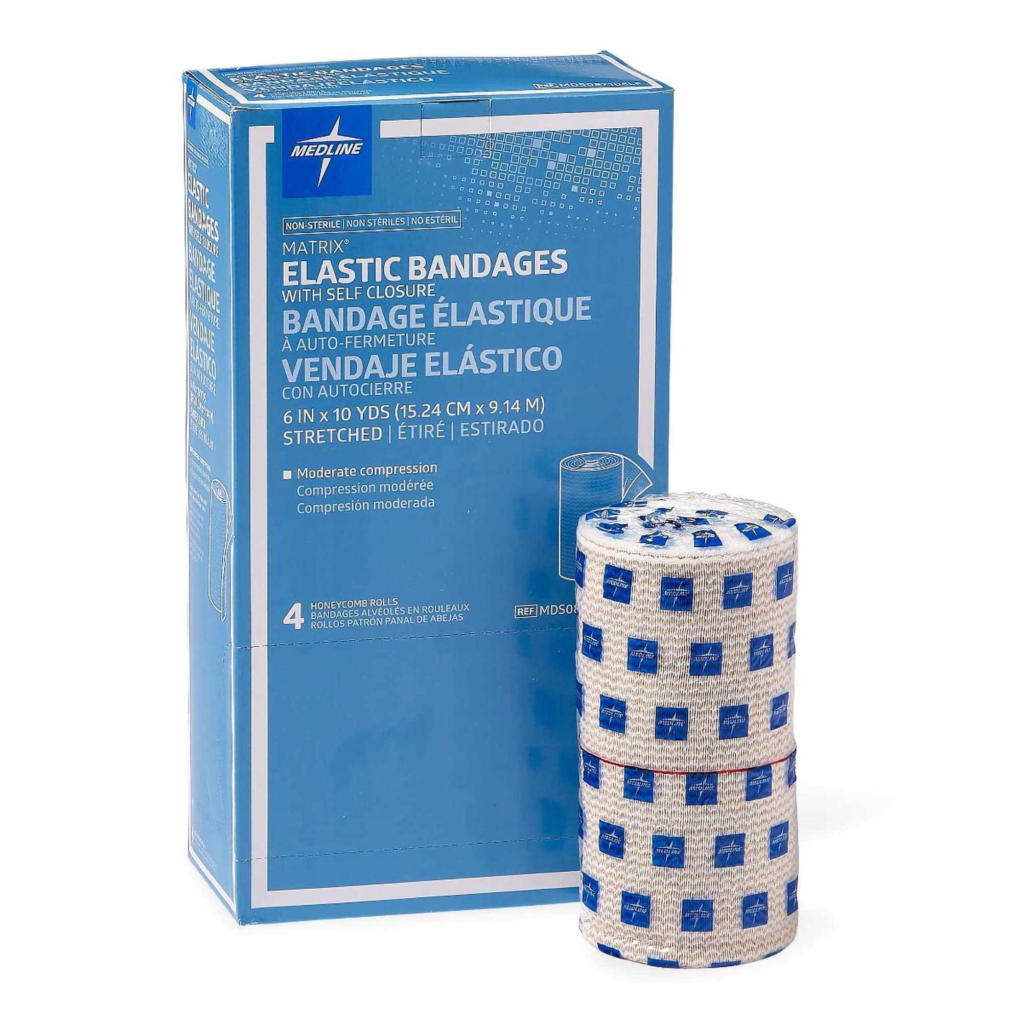 Picture of Matrix Double Hook and Loop Closure Elastic Bandage, 6 Inch x 10 Yard