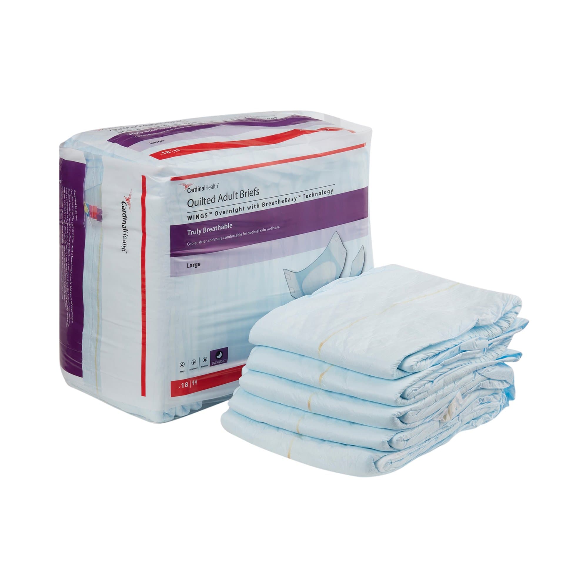 Picture of WingsTM Overnight Absorbency Incontinence Brief, Large