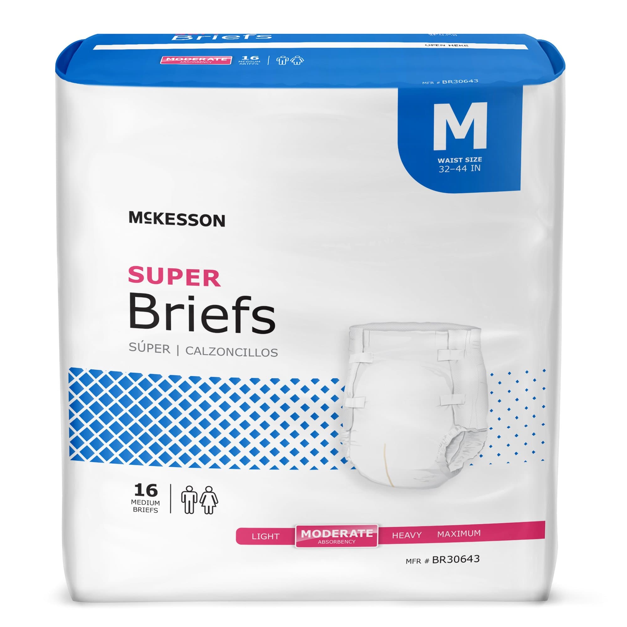 Picture of McKesson Super Moderate Absorbency Incontinence Briefs, Medium