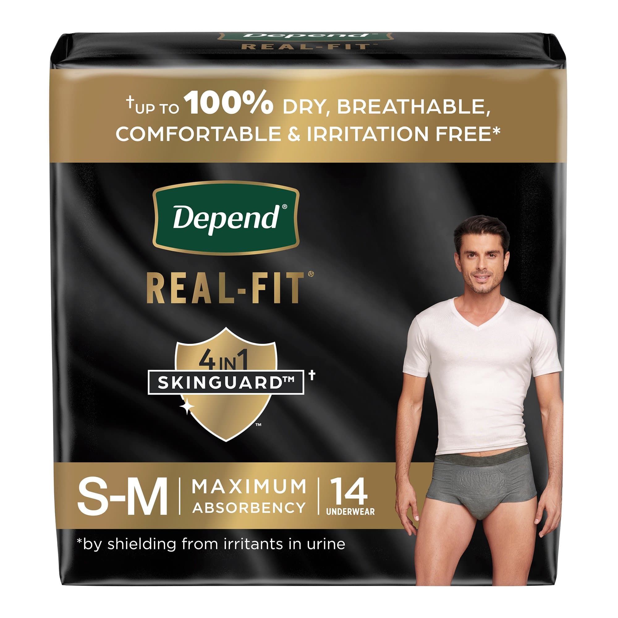 Picture of Depend Real Fit Underwear for Men, Small/Medium