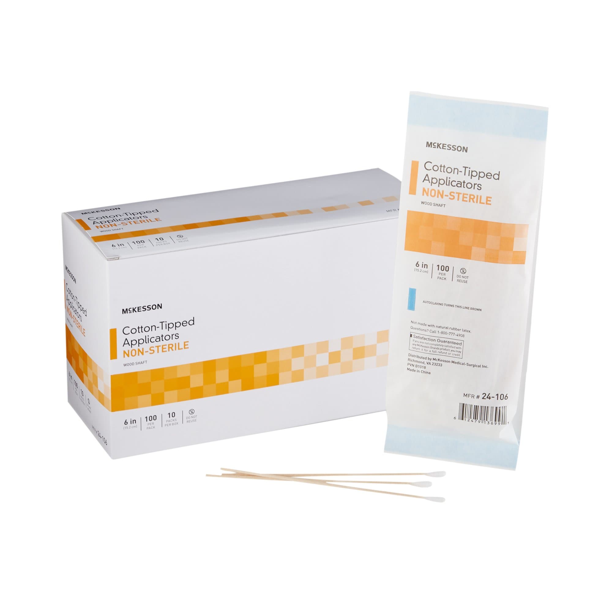 Picture of McKesson Swabsticks, Cotton-Tip, Wood Shaft, 6 Inch