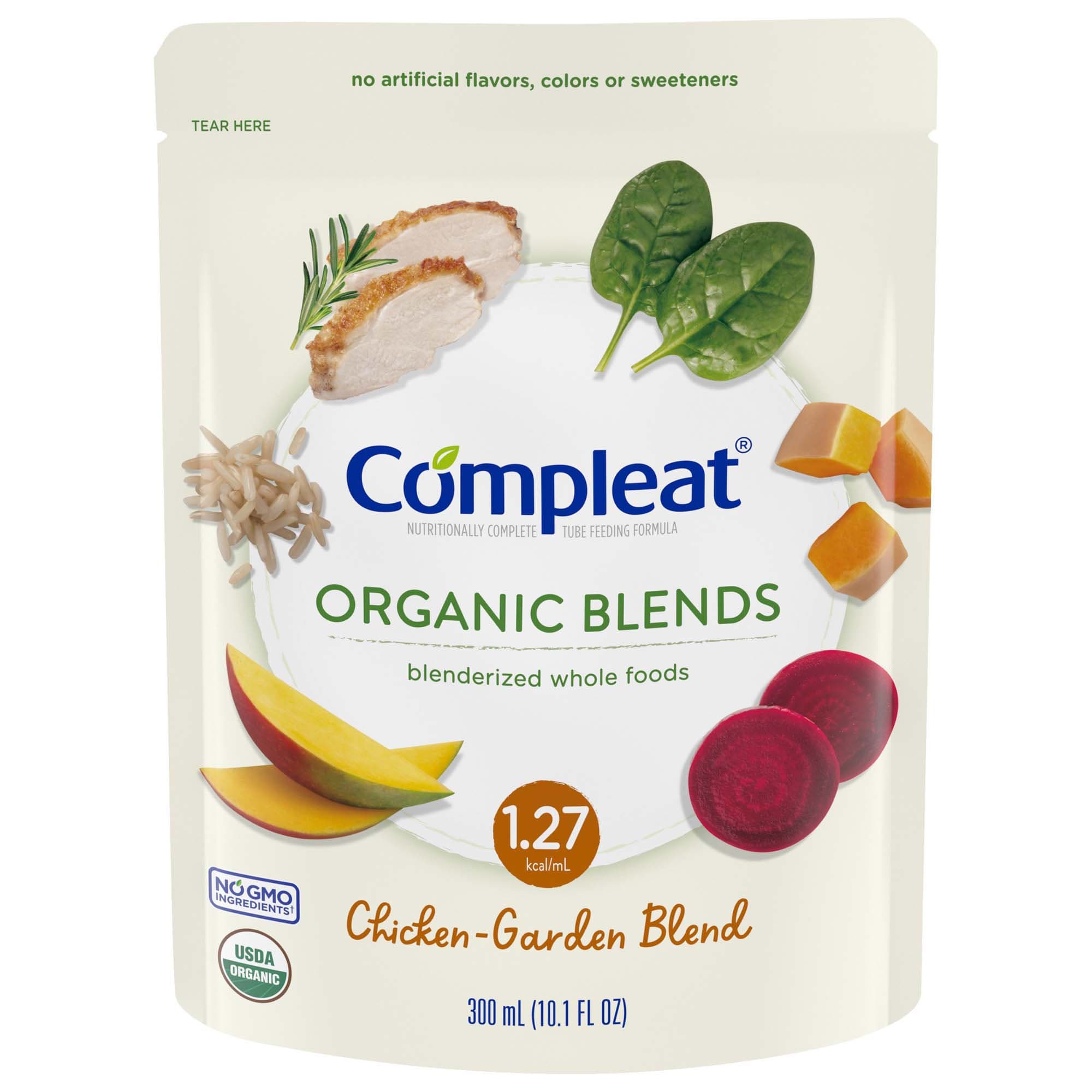 Picture of Compleat Organic Blends Chicken-Garden Blenderized Whole Foods, 10.1 oz. Pouch