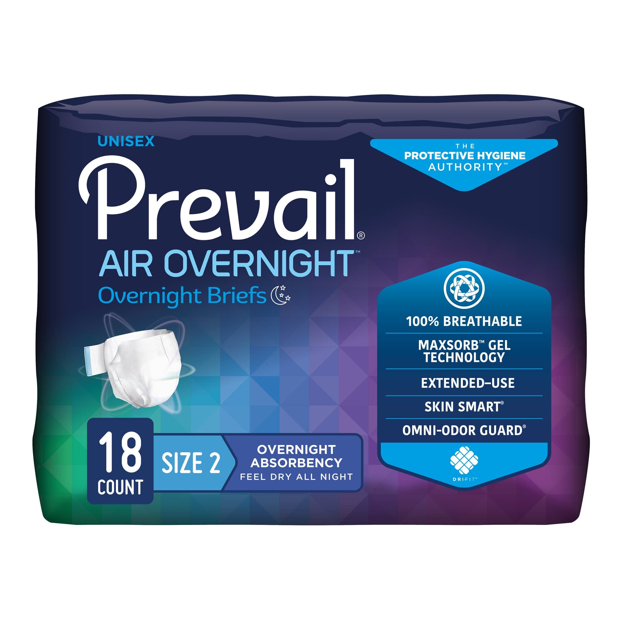 Picture of Prevail AirTM Overnight Briefs Overnight Absorbency, Size 2