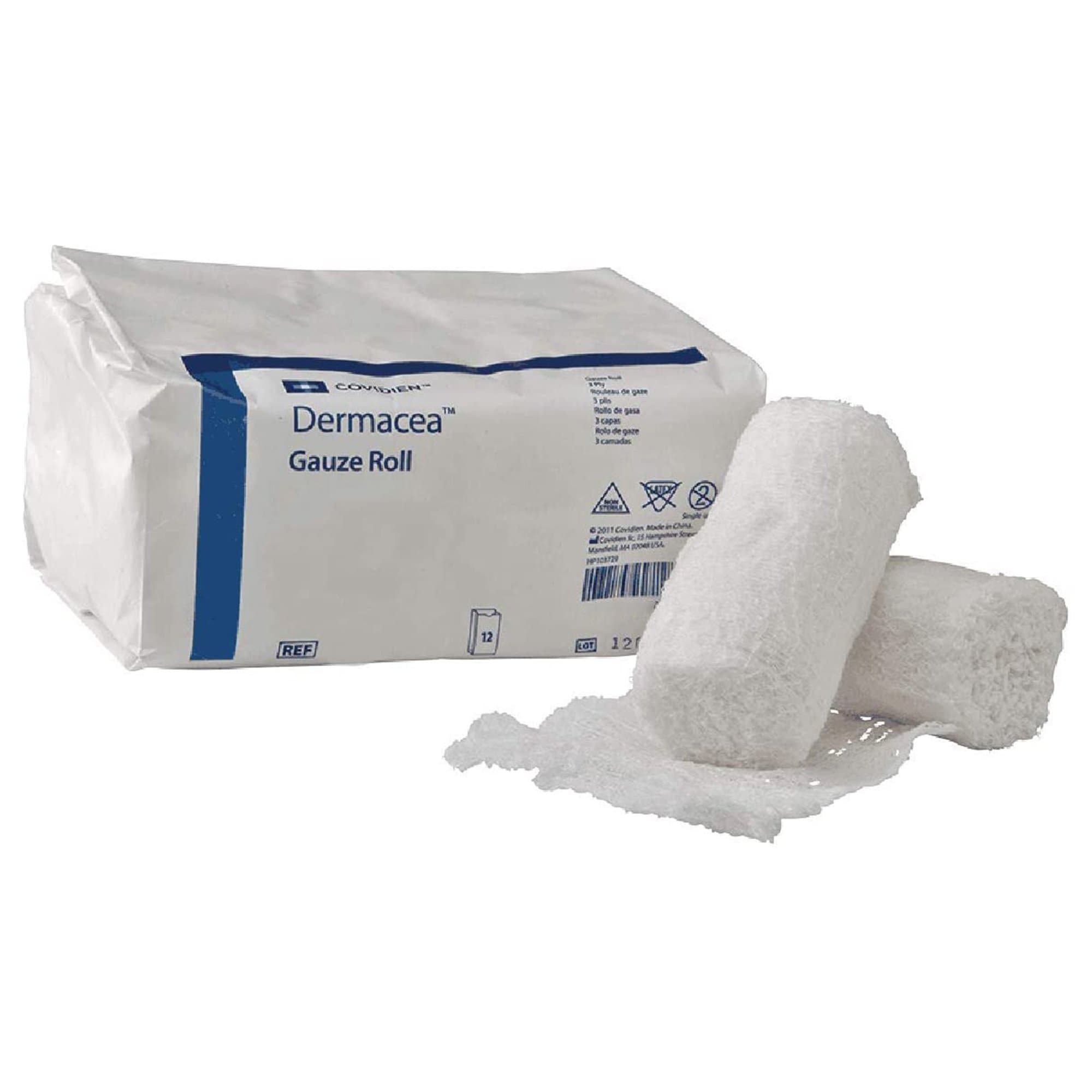 Picture of DermaceaTM Fluff Bandage Roll, 3 Inch x 4-1/8 Yard, 3-Ply