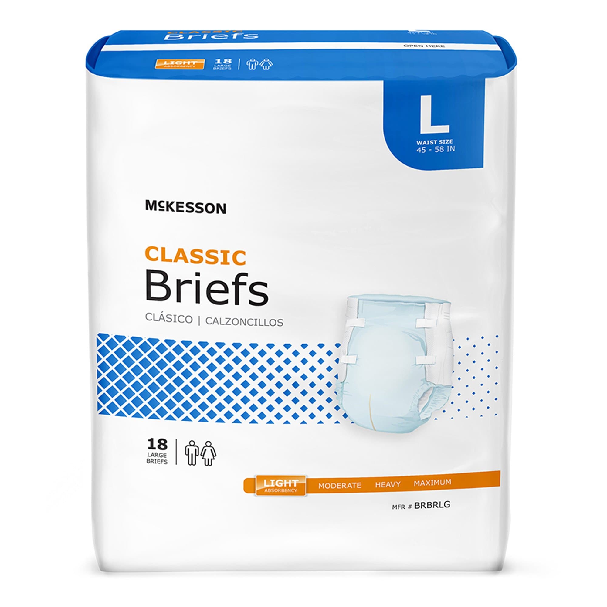 Picture of McKesson Classic Light Absorbency Incontinence Brief, Large