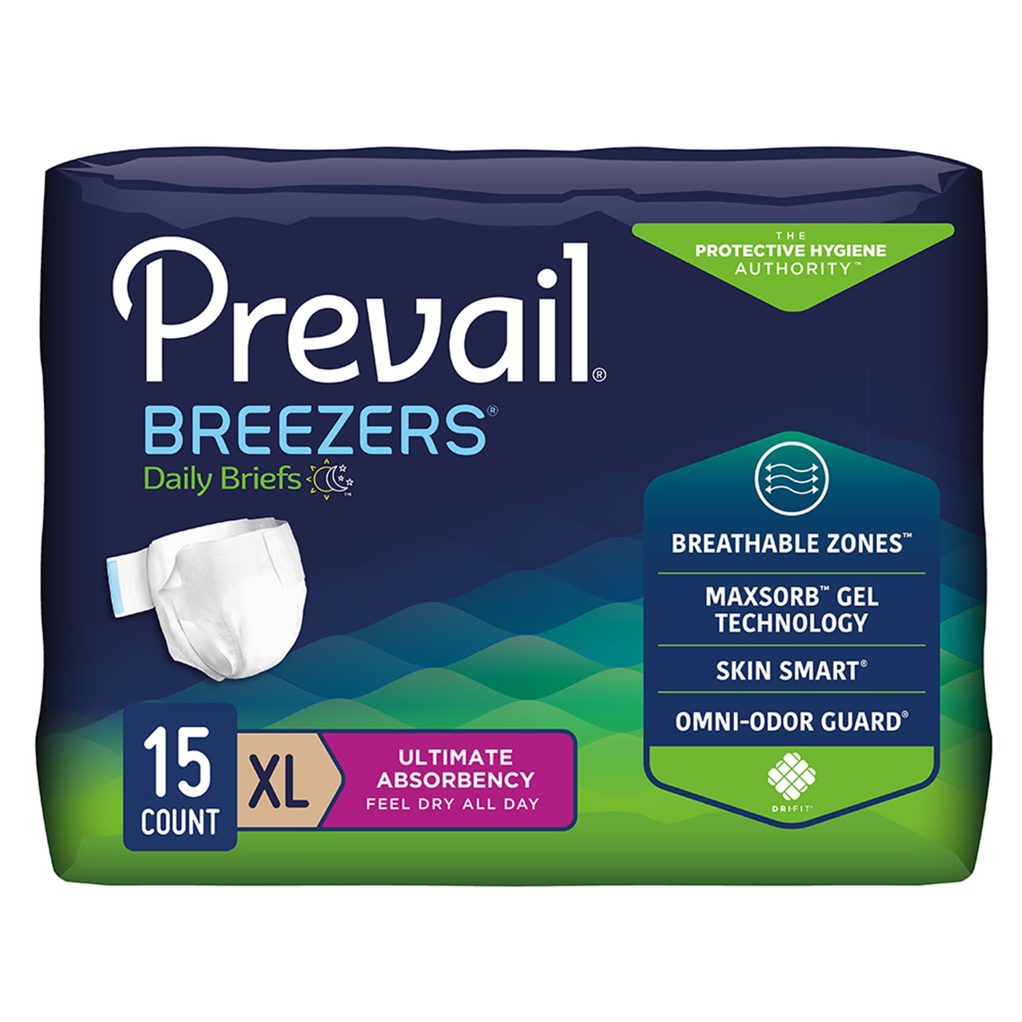 Picture of Prevail Breezers Ultimate Absorbency Incontinence Briefs, Extra Large