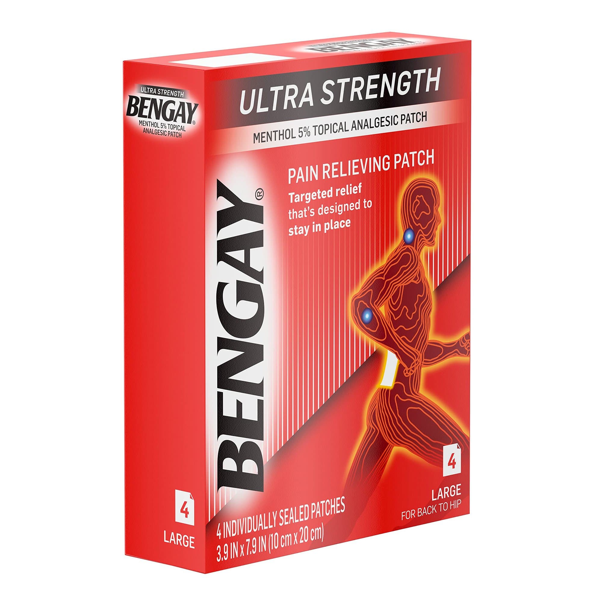 Picture of Bengay Pain Relieving Patch Ultra Strength, Large Size