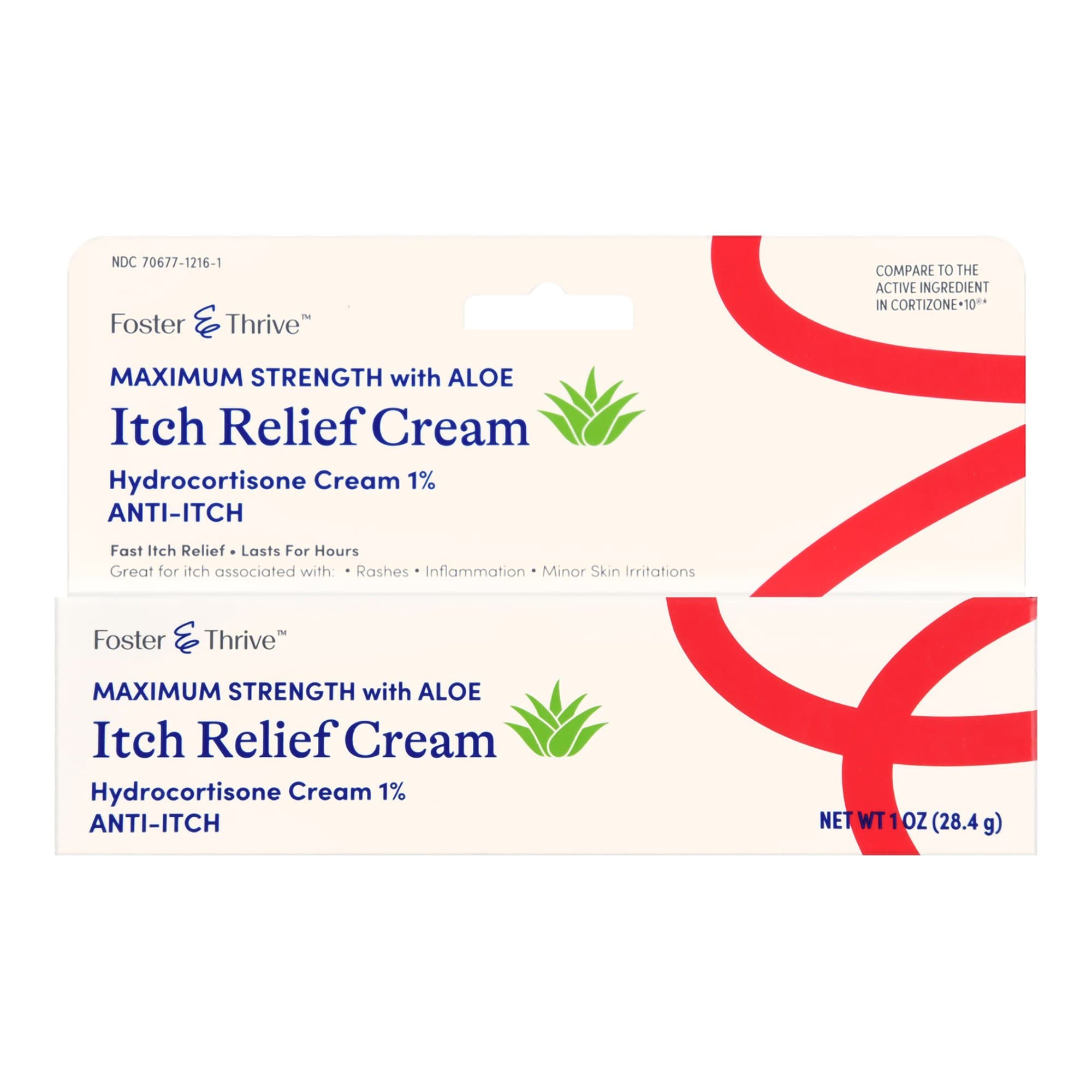 Picture of Foster & ThriveTM Hydrocortisone Cream with Aloe, 1-ounce tube