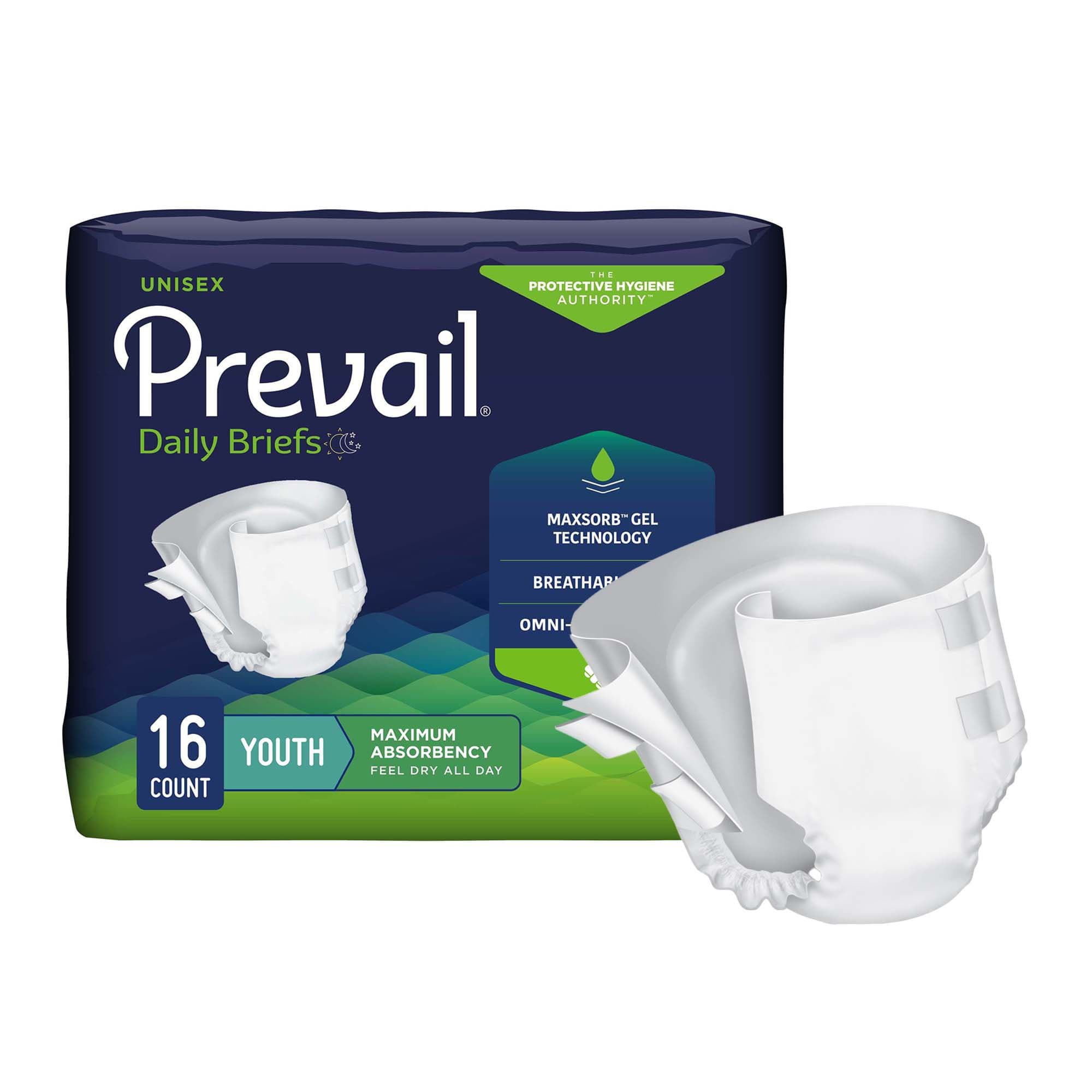 Picture of Prevail Maximum Incontinence Brief, Extra Small (Youth)