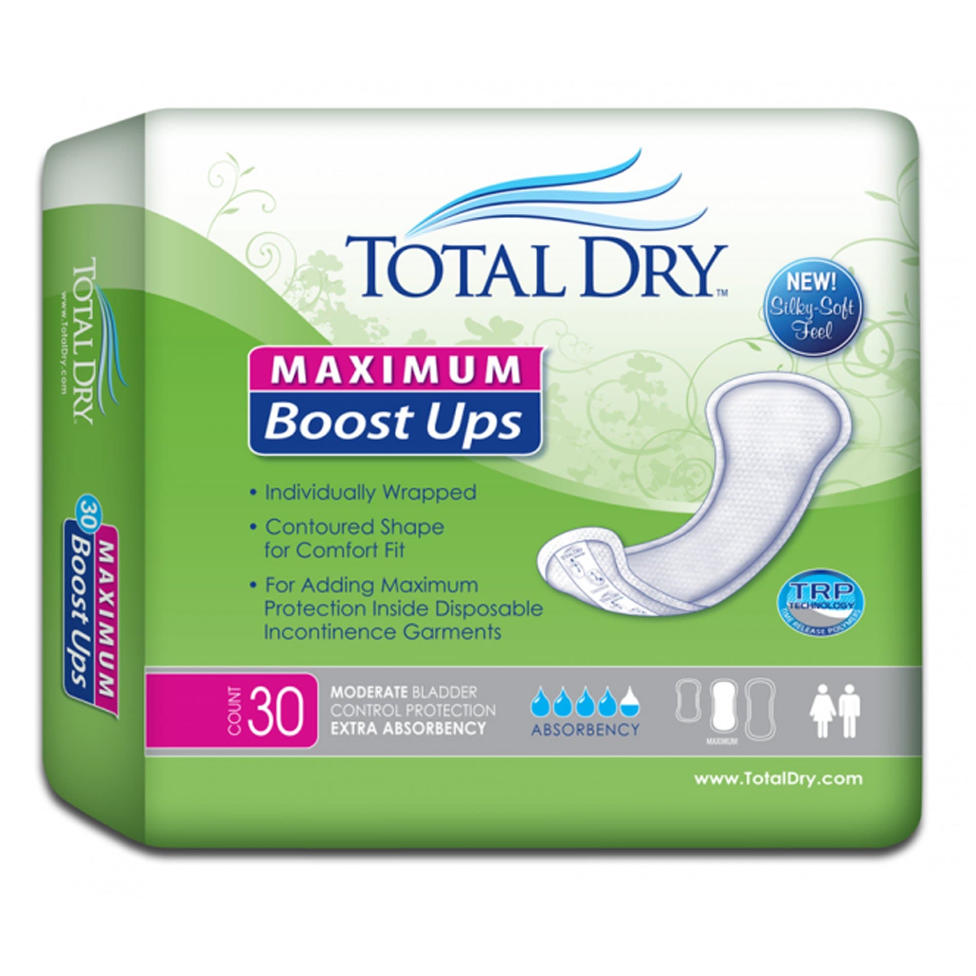 Picture of TotalDryTM Maximum Absorbency Incontinence Booster Pad, 13.8-Inch Length