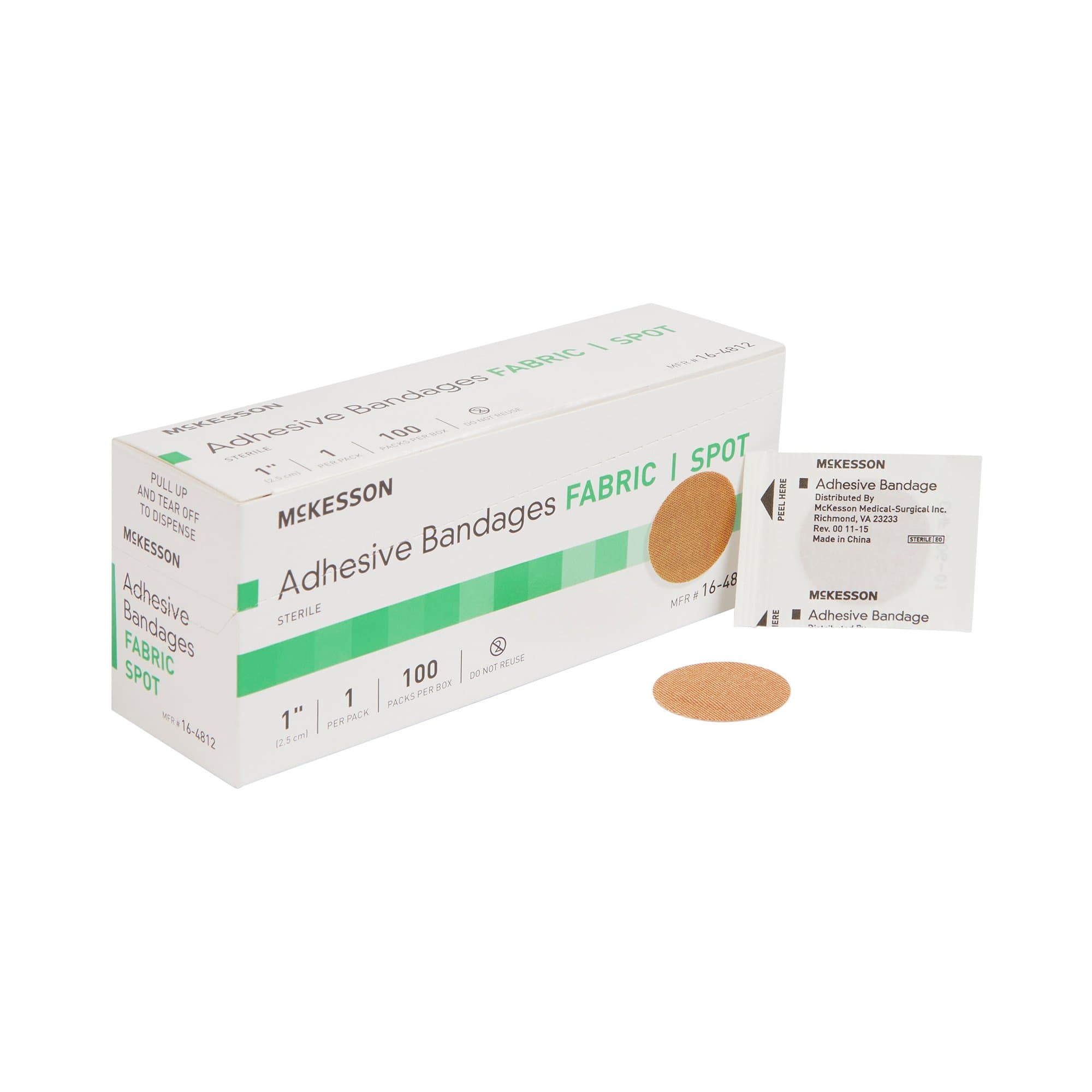 Picture of McKesson Round Tan Adhesive Spot Bandage, 1 Inch