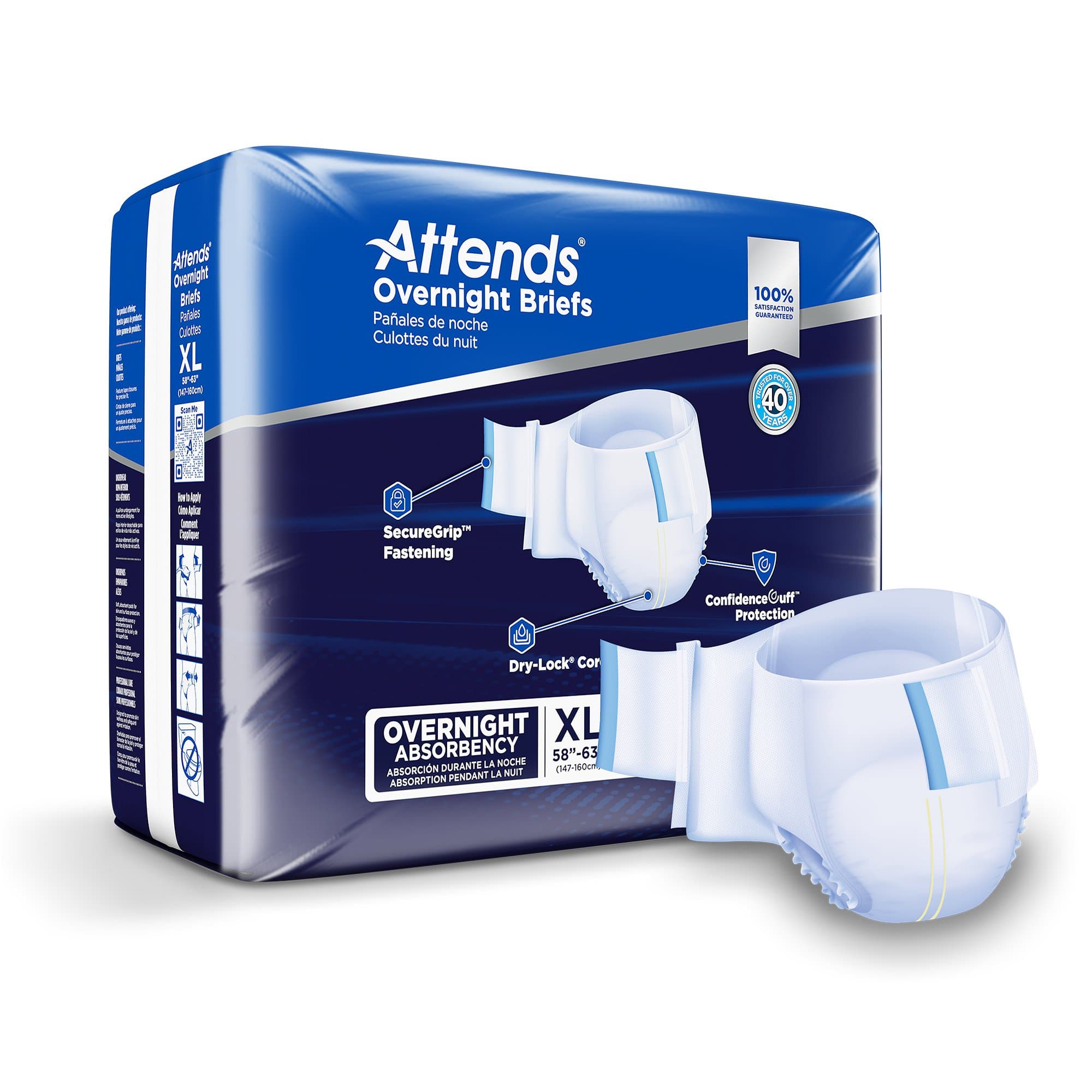 Picture of Attends Briefs with Overnight Protection, X-Large