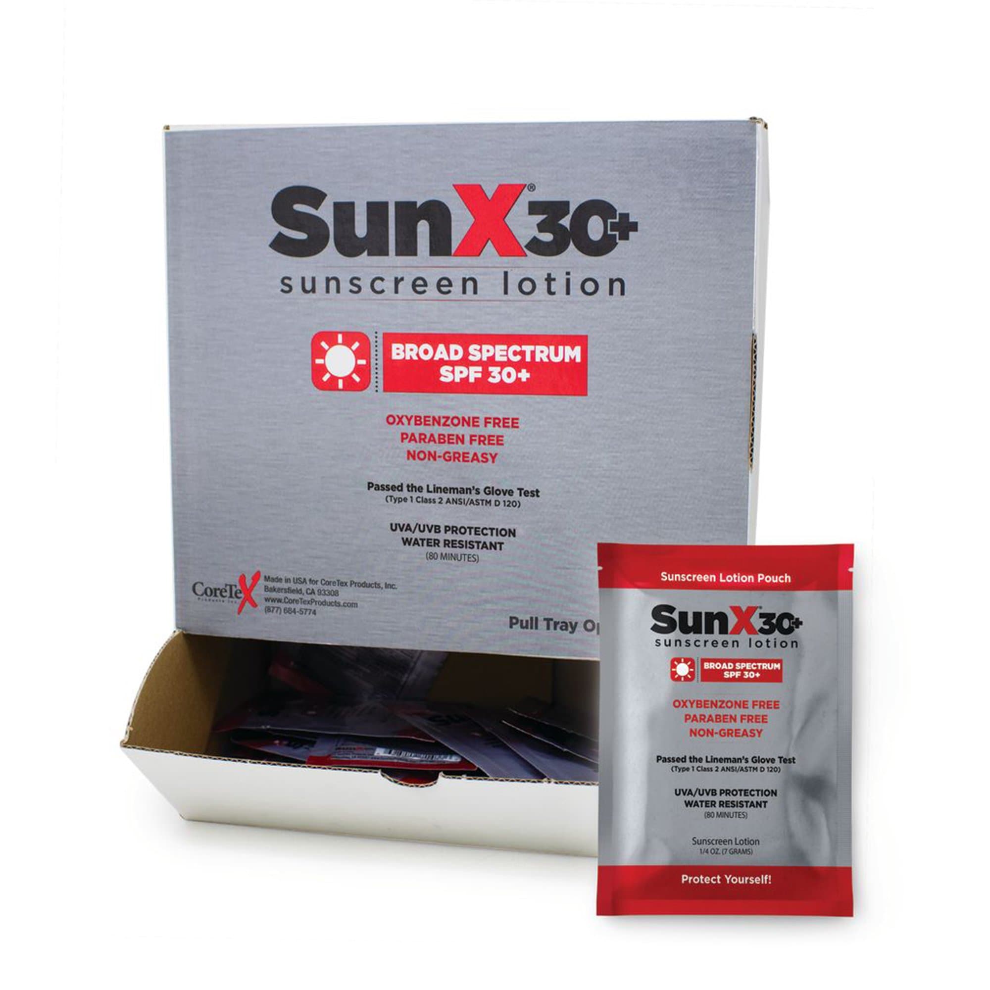 Picture of SunX SPF 30+ Sunscreen with Dispenser Box, Individual Packet